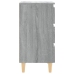 vidaXL Mesita de noche con patas madera maciza gris Sonoma 40x35x69 cm