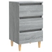 Mesitas de noche 2 uds con patas madera gris Sonoma 40x35x69 cm