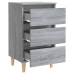 Mesitas de noche 2 uds con patas madera gris Sonoma 40x35x69 cm