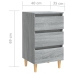 Mesitas de noche 2 uds con patas madera gris Sonoma 40x35x69 cm