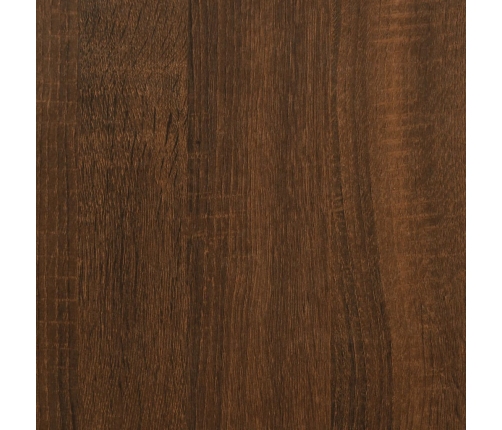 Mesita de noche patas madera maciza marrón roble 40x35x69 cm