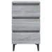 Mesitas de noche 2 uds con patas metal gris Sonoma 40x35x69 cm