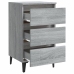 Mesitas de noche 2 uds con patas metal gris Sonoma 40x35x69 cm