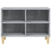 Mueble de TV con patas madera maciza gris Sonoma 69,5x30x50 cm