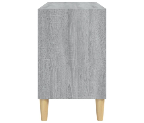 Mueble de TV con patas madera maciza gris Sonoma 69,5x30x50 cm