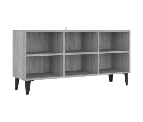 Mueble de TV con patas de metal gris Sonoma 103,5x30x50 cm