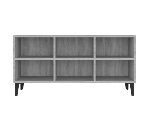 Mueble de TV con patas de metal gris Sonoma 103,5x30x50 cm