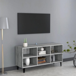 Mueble de TV con patas de metal gris Sonoma 103,5x30x50 cm