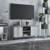 vidaXL Mueble de TV con patas de metal gris Sonoma 103,5x35x50 cm