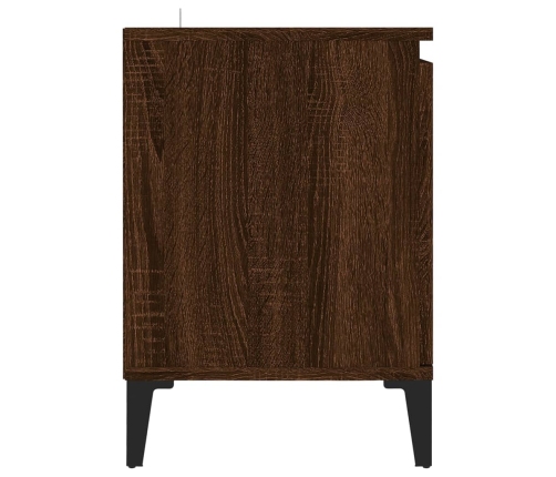 vidaXL Mueble de TV con patas de metal marrón roble 103,5x35x50 cm