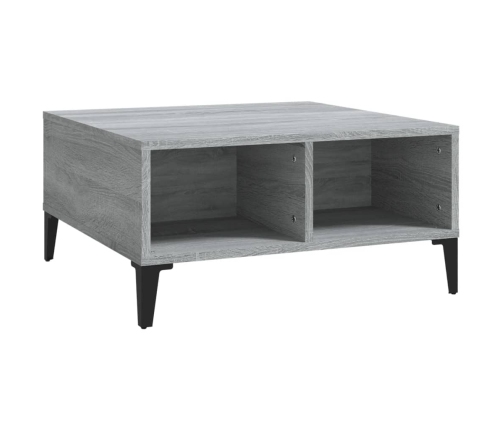 Mesa de centro madera de ingeniería gris Sonoma 60x60x30 cm