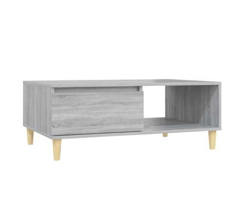 Mesa de centro madera de ingeniería gris Sonoma 90x60x35 cm