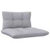 Juego de muebles de jardín 8 pzas y cojines madera pino gris