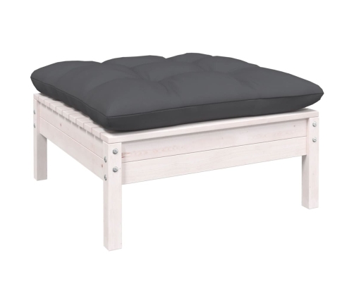 Muebles de jardín 13 pzas con cojines antracita madera de pino