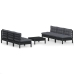 Muebles de jardín 7 pzas con cojines antracita madera de pino