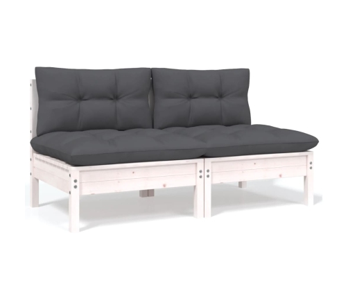 Juego de muebles de jardín 4 pzas y cojines madera maciza pino