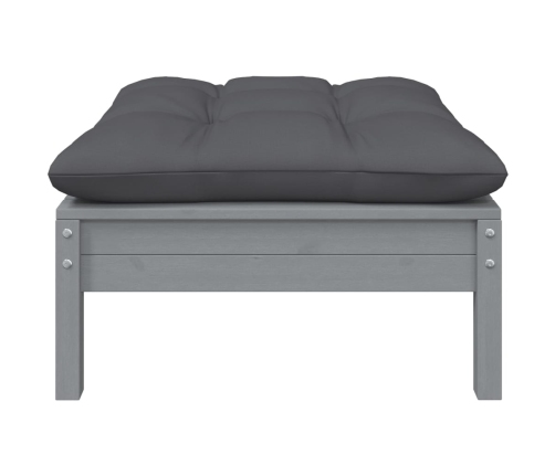 Juego de muebles de jardín 5 pzas y cojines madera maciza pino