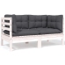 Muebles de jardín 8 pzas con cojines madera maciza de pino