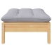 Juego de muebles de jardín 5 pzas y cojines madera maciza pino