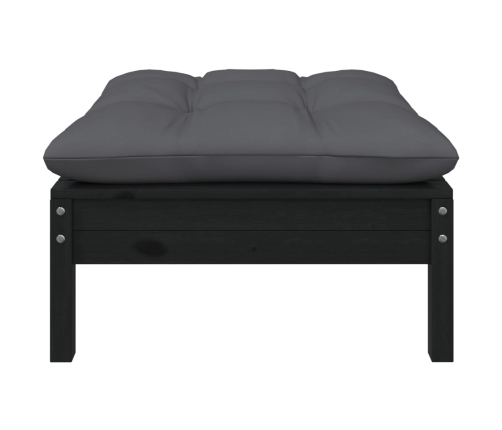 Juego de muebles de jardín 5 pzas y cojines madera maciza pino
