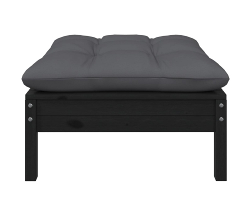 Juego de muebles de jardín 7 pzas y cojines madera maciza pino