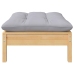 Juego de muebles de jardín 7 pzas y cojines madera maciza pino
