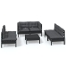 Juego de muebles de jardín 7 pzas y cojines madera maciza pino
