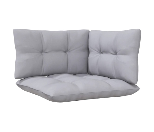 Juego de muebles de jardín 8 pzas y cojines madera maciza pino