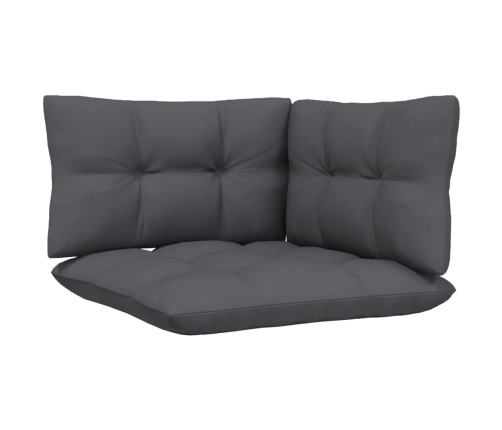 Muebles de jardín 8 pzas con cojines madera maciza de pino