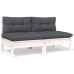 Muebles de jardín 8 pzas con cojines madera maciza de pino