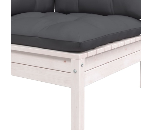 Muebles de jardín 8 pzas con cojines madera maciza de pino
