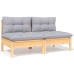 Juego de muebles de jardín 8 pzas y cojines madera maciza pino