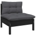 Juego de muebles de jardín 9 pzas y cojines madera maciza pino