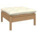 Muebles de jardín 4 pzas y cojines madera de pino marrón miel