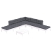 Muebles de jardín 8 pzas con cojines blanco madera de pino
