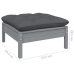Juego de muebles de jardín 5 pzas y cojines madera pino gris