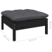 Muebles de jardín 5 pzas con cojines negro madera de pino