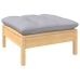 Juego de muebles de jardín 8 pzas y cojines madera maciza pino