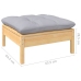 Juego de muebles de jardín 8 pzas y cojines madera maciza pino