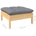 Juego de muebles de jardín 9 pzas y cojines madera maciza pino