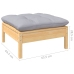 Juego de muebles de jardín 12 pzas y cojines madera maciza pino