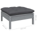 Muebles de jardín 11 pzas y cojines gris madera de pino