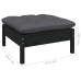 Muebles de jardín 11 pzas y cojines negro madera de pino