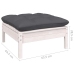 Muebles de jardín 10 pzas con cojines blanco madera de pino