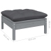Muebles de jardín 11 pzas y cojines madera de pino gris