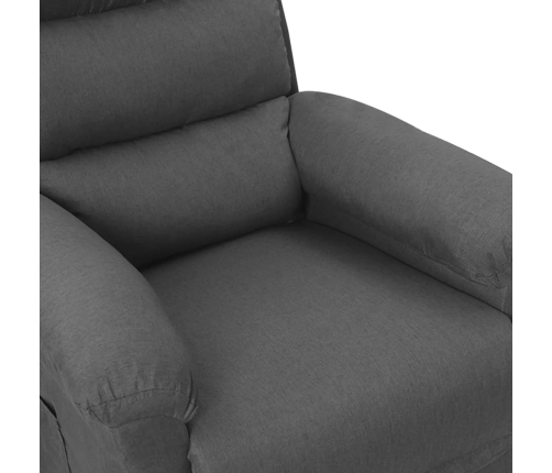 Sillón reclinable de tela gris oscuro