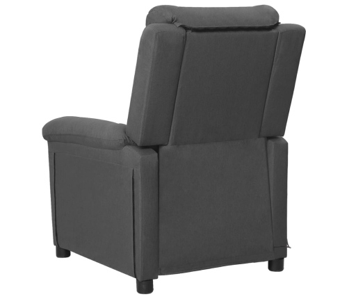 Sillón de masaje de tela gris oscuro