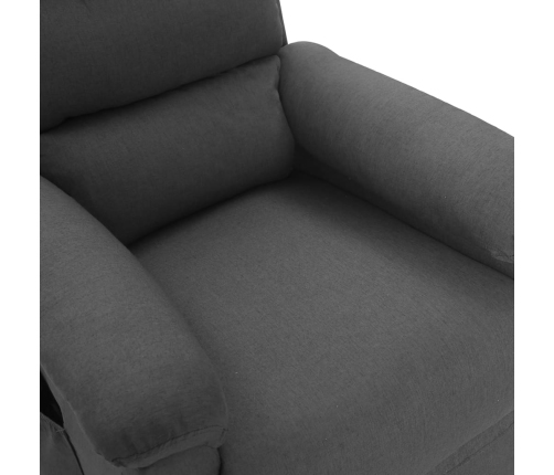 Sillón de masaje de tela gris oscuro