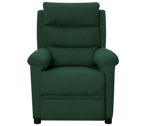 Sillón de masaje de tela verde oscuro