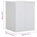 Armario de lavadora PVC blanco 68,5x64,5x88 cm